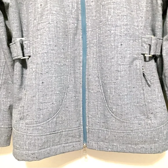 Free Country Coat Women Size XL Blue Zip with Hood - Picture 3 of 8